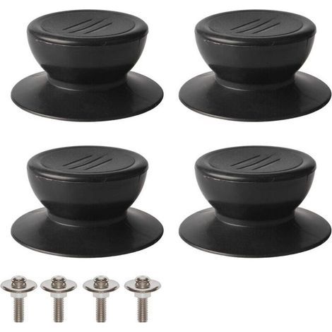 Four-part lid – Black handle – Fits all kitchen utensils – Dimensions: 55 × 43 × 26 mm (1/5)