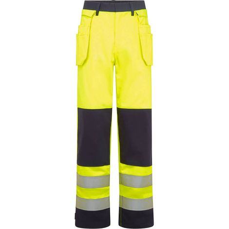 Pantaloni Hoslter Bizflame Hv - Taglia L - Giallo/blu navy - Portwest