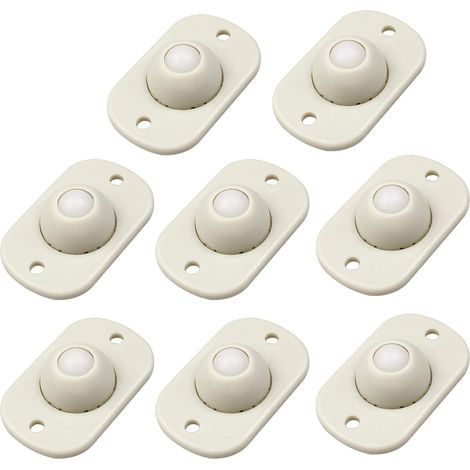 8 Pcs Roulettes Pivotantes Autocollantes Roulettes de Meubles Poulie de Boîte de Rangement Roulettes à Billes de Transfert pour Poubelle (Plastique) Jouet Diverses Boîtes de Rangement (1/5)