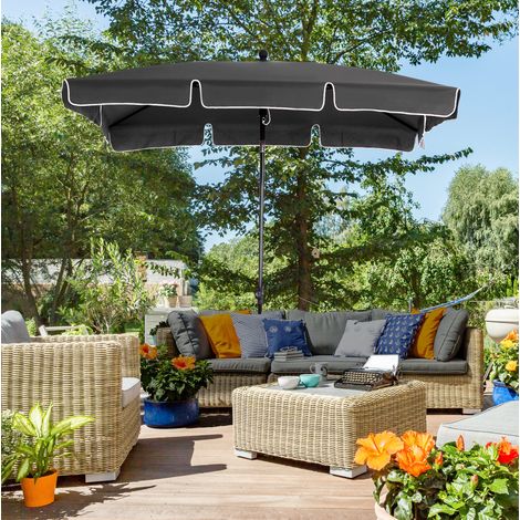 Ombrellone da giardino inclinabile alluminio 198x130 cm OKMYHOME (1/5)