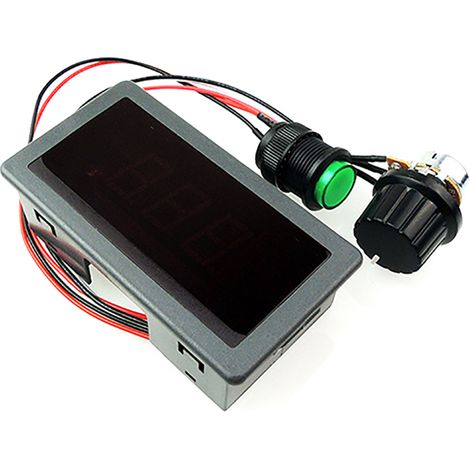 Contrôleur de vitesse PWM numérique à affichage LED pour moteur DC 6V-30V, interrupteur de régulation sans palier (1/5)