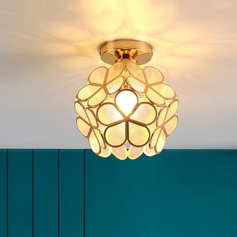 Piccola e creativa plafoniera moderna in metallo con attacco E27, ideale per decorare corridoio, soggiorno o sala da pranzo, creando un'atmosfera romantica. Lampadina non inclusa. (1/4)