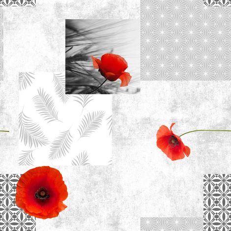 Runde Polyester-Tischdecke ø160cm Mohn auf Kleiderbügel - Access Deco