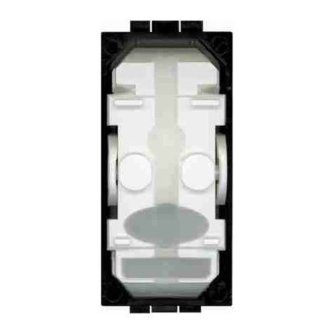 Pulsador BTILN4005A con terminales automáticos se completa con tapa de llave.