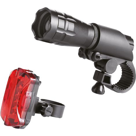 Feu de vélo à LED, lampe torche tactique avant et arrière, 120 lm (1/5)