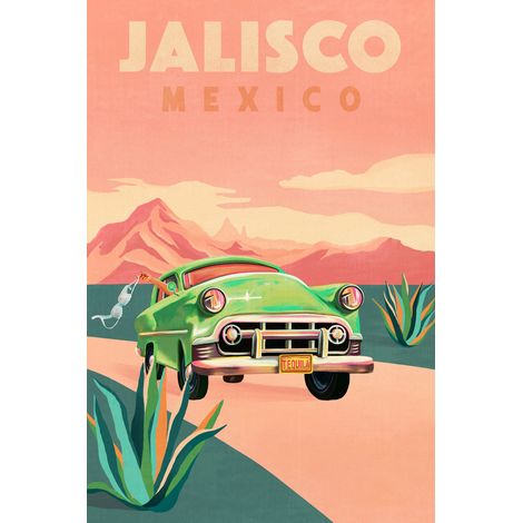 Tableau sur toile Jalisco Mexique 30x45 cm - Impression sur Toile Murale Décorative - Image imprimée en HD sur Toile - Toile sur Châssis en Bois FSC - Fabriqué en France (1/5)