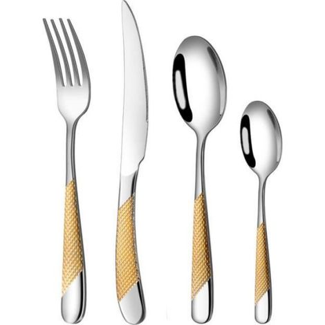 Ensemble de Couverts - - 24 Pièces - Acier Inoxydable 18/10 - Finition Miroir - Pour 6 Personnes (1/5)