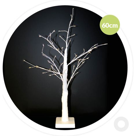 Árbol decorativo LED Cumia 60cm 3xAA Blanco (1/2)