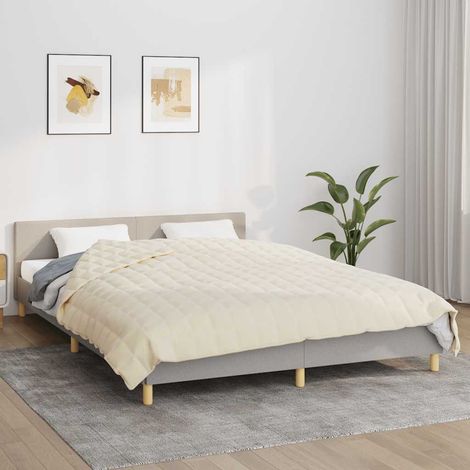 Gewichtsdecke Hellcreme 200x200 cm 13 kg Stoff