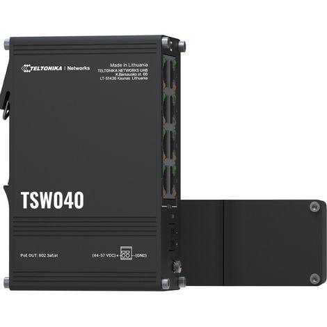 Switch Teltonika Tsw040, 8x Rj45 100mb/s Poe, 240w, Ip30 (1/5)