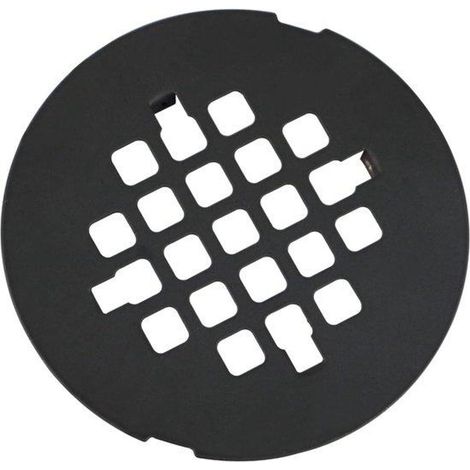 Couvercle de douche noir, joint de douche rond de 10,8 cm de diamètre extérieur, installation facile, acier inoxydable noir mat