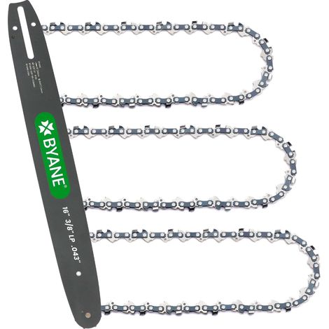 Chain Guide Kit 40 cm + 3 Chains 3/8 Inch LP 1 mm 56 Links Compatible with A041, CS-280, CS-300, CS-310, 20152 (1/5)