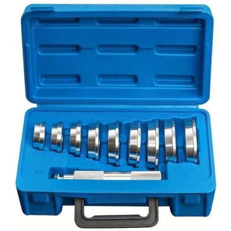 Extracteur de roulements pour automobiles, 10 pièces, presse hydraulique pour machines-outils de pressage et de pressage de roulements de 39,5 à 81 mm, bleu (1/5)