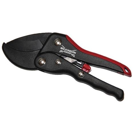 Wilkinson Sword 1111168W Ratchet Anvil Pruner Secateurs Soft Grip Garden Tool