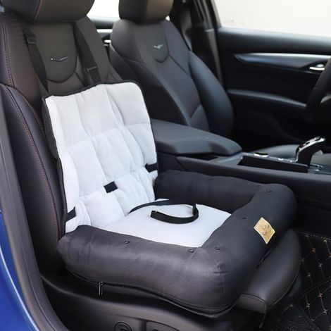Siège Auto Chien Voiture: Sac de Transport pour Chat Panier Petit Chien Voiture Rehausseur en Tissu Oxford Imperméable avec Ceinture de Securité pour Animaux Petite Taille 66x55x9.5cm (1/5)