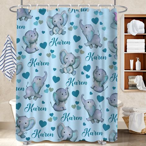 Rideau de bain imprimé polyester 180x180 Épais rideau imperméable pour mobi (1/5)