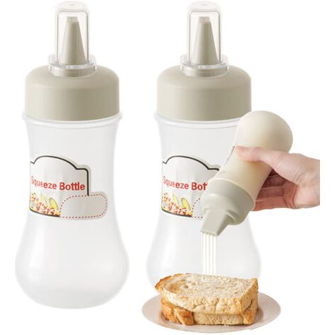 2Un flacon souple pour condiments, blanc, 5 trous - rechargeable (1/5)
