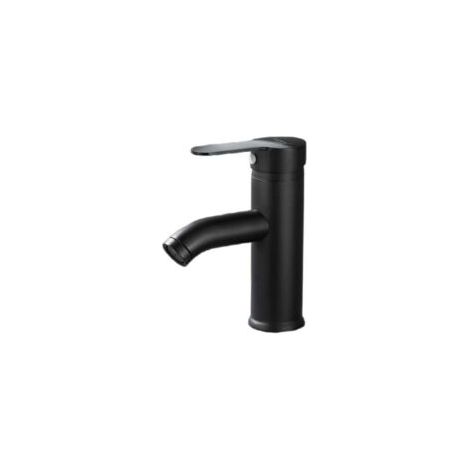 Robinet lave-mains noir mat - Mitigeur eau chaude / eau froide - Noir - Crezuo (1/4)