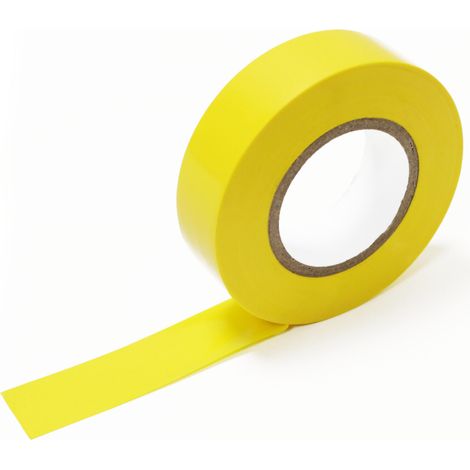 BeMatik - Ruban isolant jaune 0,15x19mm à bobine 20m (1/3)