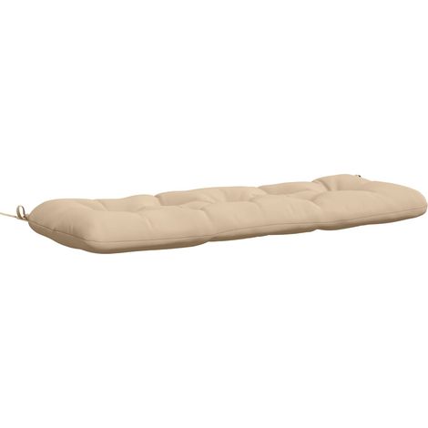 Coussin de banc VIANEN - 120 × 40 × 12 cm - crème - 100 % polyester
