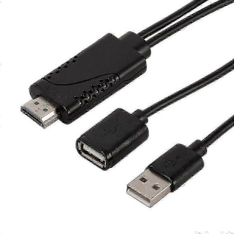 Câble adaptateur HDMI mâle vers USB femelle 1080p, compatible avec les téléviseurs HD et les appareils Android et iOS, version 0120 (1/5)