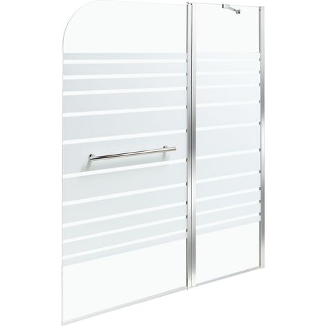 Schermo doccia minimalista con ante in vetro temperato 140 x 100 cm Argento Tuapi