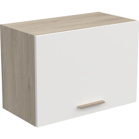 Meuble haut Romanie 60 cm 1 porte battante-chêne Kronberg/blanc (1/5)