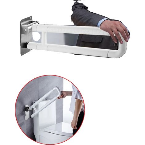 Barre d'appui de salle de bain, Acier inoxydable, 60 x 8 x 20 cm, Capacité de poids 226,8 kg, Poids de l'article 2,7 kg, Taille du colis 64 x 21 x 8,5 cm (1/5)