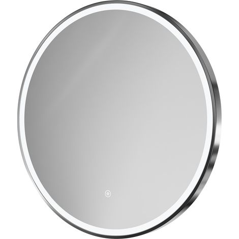 Ozark Polished Chrome 600mm Round Illuminated Dimmable LED Mirror with Demister and Touch Sensor (1/5)