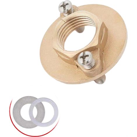 Anti-loosening tap locking nut for kitchen sink – Stainless steel and copper fixing accessory with red plastic washer (1/5)