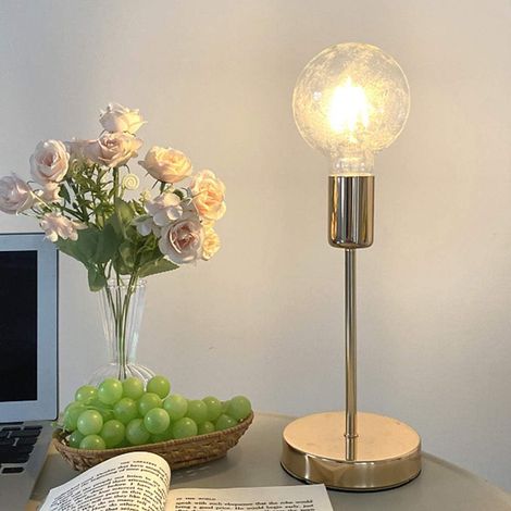 Moderne minimalistische Tischleuchte, Schlafzimmer-Nachttischlampe im Industriestil, E27-Fassung, Schreibtischlampe, Hotel-Nachtlicht, Schreibtischlampe mit Metallrahmen