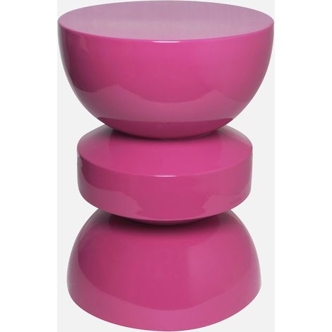 Tavolo d'appoggio in metallo effetto glassy, 44,5cm