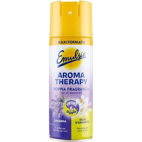 EMULSIO SPRAY AROMATHERAPY DOPPIA FRAGRANZA LAVANDA FIORI D'ARANCIO DA 350 ML (1/2)