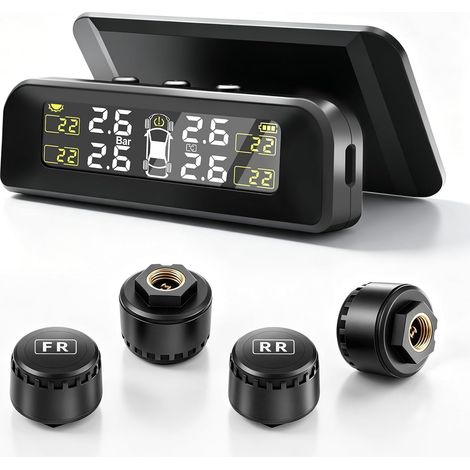 TPMS SystèMe De Surveillance De La Pression Des Pneus Solaire Sans Fil (1/5)