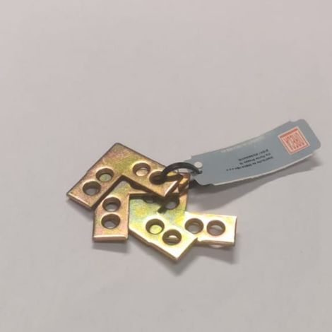 4 PEZZI - SQUADRETTE ANGOLARI PIATTE DIGIUNZIONE AD L 30x30x12MM - SPESSORE 1,8MM - IN ACCIAIO TROPICALIZZATO