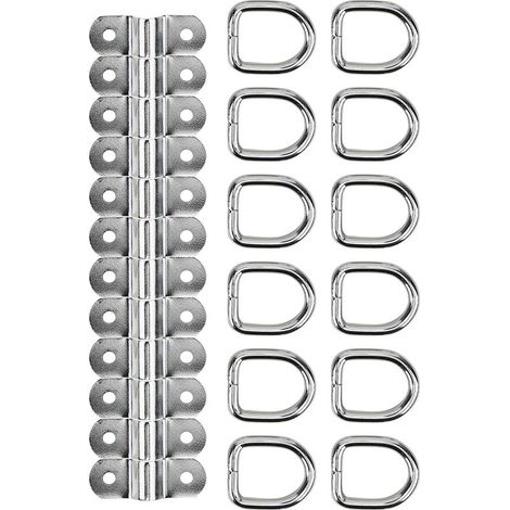 Caiqinlen Crochets de remorquage de Voiture, Accessoires de remorque d'arrimage empêchent l'anneau d'ancrage de Chargement de Corrosion, Cordes Extensibles pour Sangles de Moto (1/5)