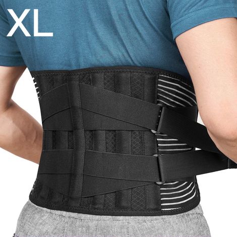 Ceinture De Soutien Lombaire - 4 Tiges En Aluminium Mémoire - 2 Ressorts En Acier - Confort Respirant - Pour Soulagement Des Douleurs Lombaires - 1 Pièce (1/5)