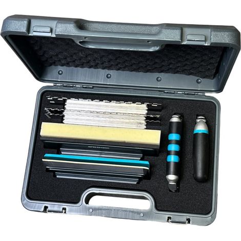 Coffret de 12 pièces PTSCK12 – Outils de carrelage avec peignes interchangeables – Poignées ergonomiques pour confort – Boîtier robuste