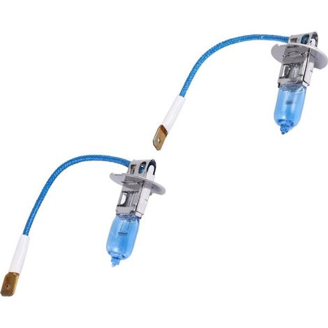 2 pezzi H3 lampadine alogene 12V 55W bianche super antinebbia per auto (1/4)