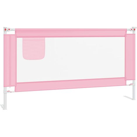 Maison Exclusive - Kleinkind-Bettschutzgitter Rosa 160x25 cm Stof