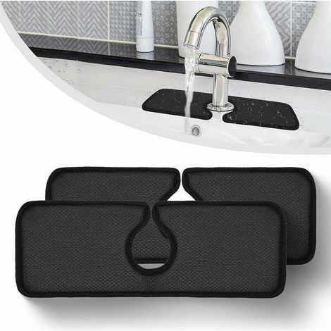 Tapis de robinet de cuisine Évier de cuisine Splash Guard Tapis d'évier de cuisine Robinet Splash Guard Robinet Splash Catcher Évier Splash Guard Derrière le robinet Évier, 2PCS (6313.5CM ) (1/4)