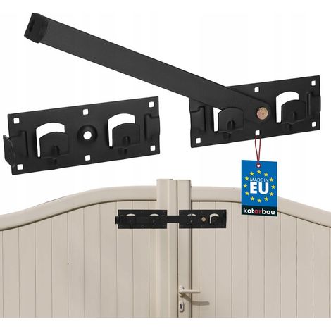 Chiusura per cancello, bussola, chiusura per porta del garage, zincata, a doppia anta (1/5)