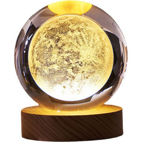 boule de cristal technologie de gravure 3D motif clair