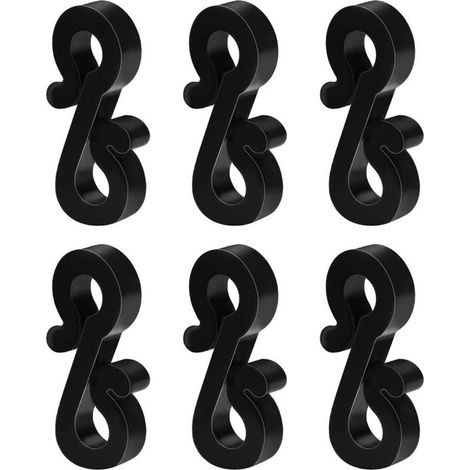 120 pièces Crochets de Gouttière Noirs pour Fixer des Lumières de Noël en Extérieur, Pinces de Gouttière Idéales pour Accrocher des Lumières en Décoration Extérieure pour Halloween et Noël (1/5)
