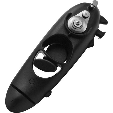 Apriscatole multifunzione 8 in 1, taglierina laterale di sicurezza con albero rotante, apribottiglie manuale per birra, acqua e barattoli. (1/5)