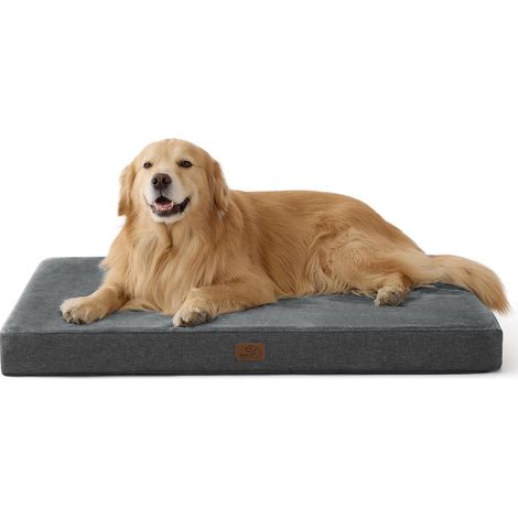 Hundekissen orthopädisch 104x74x9cm L 104 x B 74 x H 9 cm Dunkelgrau (1/5)