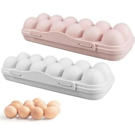 Boite à oeuf.boite à oeuf en plastique encliquetable.avec couvercle.12 espaces de rangement d'œufs.boîte de rangement fraîche d'œuf (1/4)