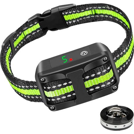 Collier anti-aboiements pour chiens, rechargeable et automatique, avec détection intelligente des aboiements en forme de V (1/3)