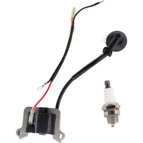Bobine d'allumage et bougie d'allumage pour outil multifonction 4 en 1, taille-haie, élagueuse, débroussailleuse (1/4)