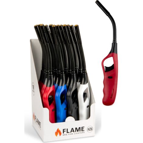 Encendedor de gas de llama, largo 27,5 cm, punta flexible, HZ6 (1/2)
